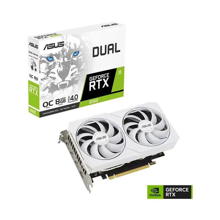 کارت گرافیک ایسوس مدل DUAL RTX 3060 O8G GDDR6 White Edition